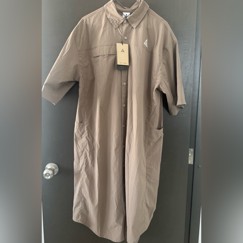 NWT Nike ACG Orb Weaver Dri-FIT ADV UV Dress Size S Brown Shirt Dress - Picture 3 of 6